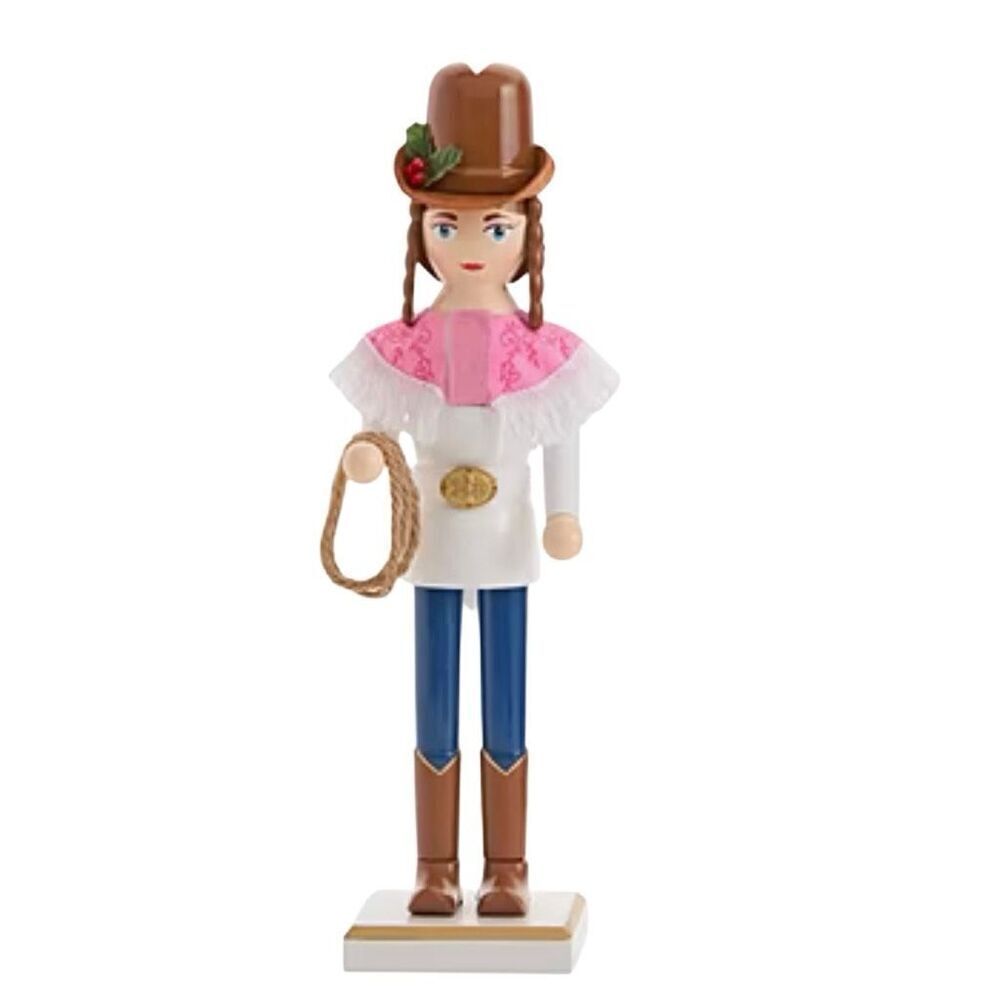 Cowgirl Nutcracker 14” 2025 North Pole Western Womens Girls Christmas Decor New